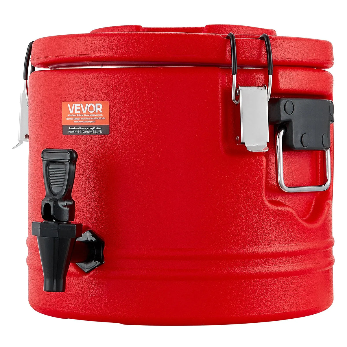 VEVOR 8 L Thermal Beverage Dispenser with Tap, 304 Stainless Steel Interior, for Tea and Coffee
