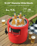 VEVOR izolētais dzērienu dozators, 11,4 L (3 gal) termo trauks karstiem un aukstiem dzērieniem ar krānu, pārtikas kvalitātes dzērienu konteiners ar 304 nerūsējošā tērauda iekšpusi, piemērots tējai, kafijai, restorāniem un āra pasākumiem