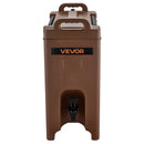 Izolēts dzērienu dozators, 19 l, ar krāniņu un rokturi, pārtikas kvalitātes termiskais trauks tējai, kafijai un ūdenim, brūns