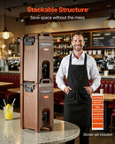 Izolēts dzērienu dozators, 19 l, ar krāniņu un rokturi, pārtikas kvalitātes termiskais trauks tējai, kafijai un ūdenim, brūns