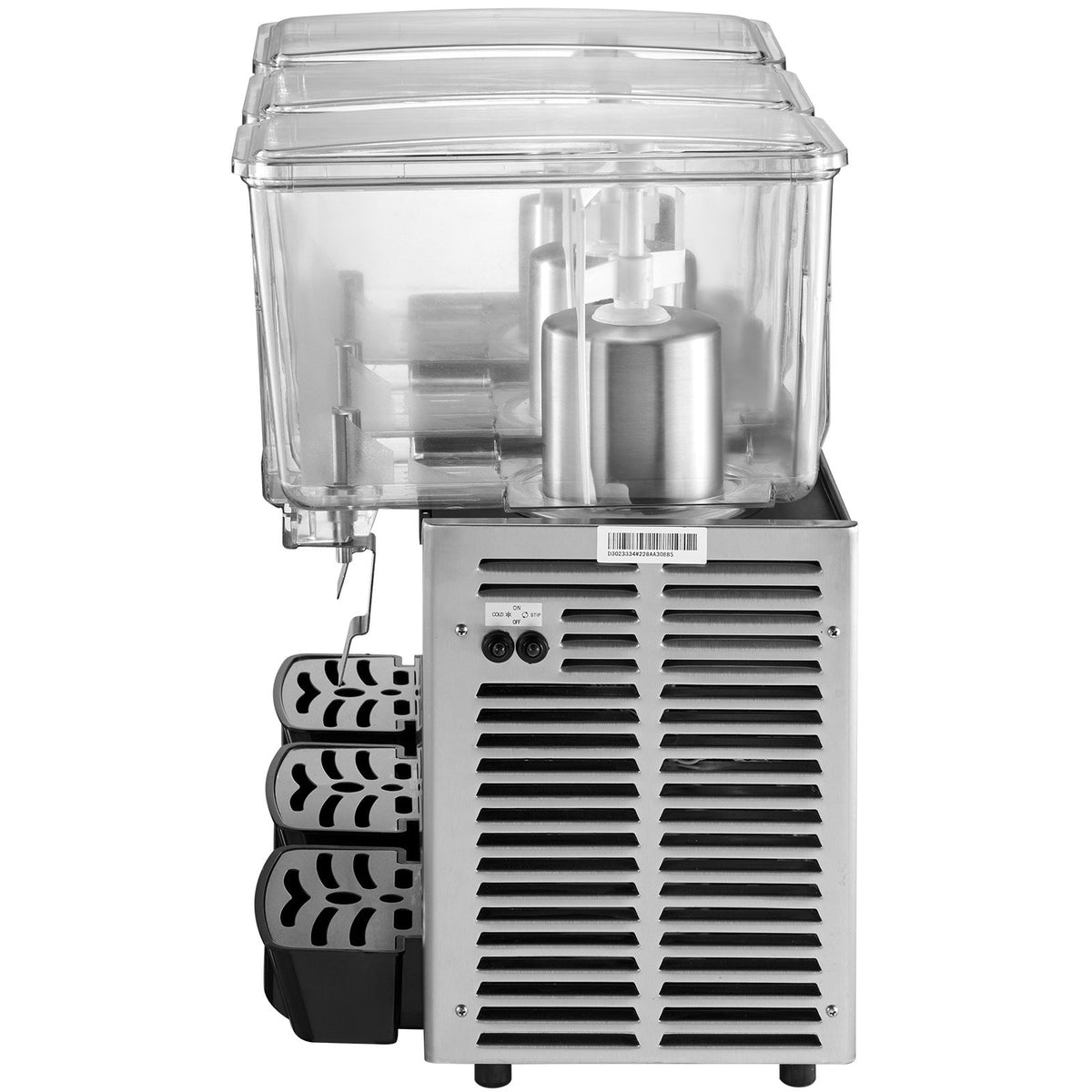 VEVOR kommertslik külmade jookide dosaator 3 × 12 l termostaadikontrolliga, roostevaba teras