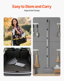 Lapu grābeklis, 25 metāla zobi, regulējams 46,5 cm darba platums, 92,5-185 cm rokturis, nerūsējošais tērauds