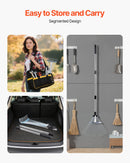 Lapu grābeklis, 18 metāla zobi, regulējams 19,5-43,5 cm darba platums, 82-141 cm rokturis, nerūsējošais tērauds