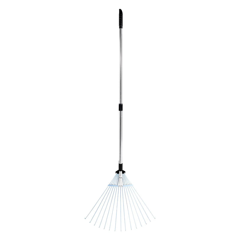 Lapu grābeklis, 15 metāla zobi, regulējams 19-57 cm darba platums, 81,3-160 cm rokturis, nerūsējošais tērauds