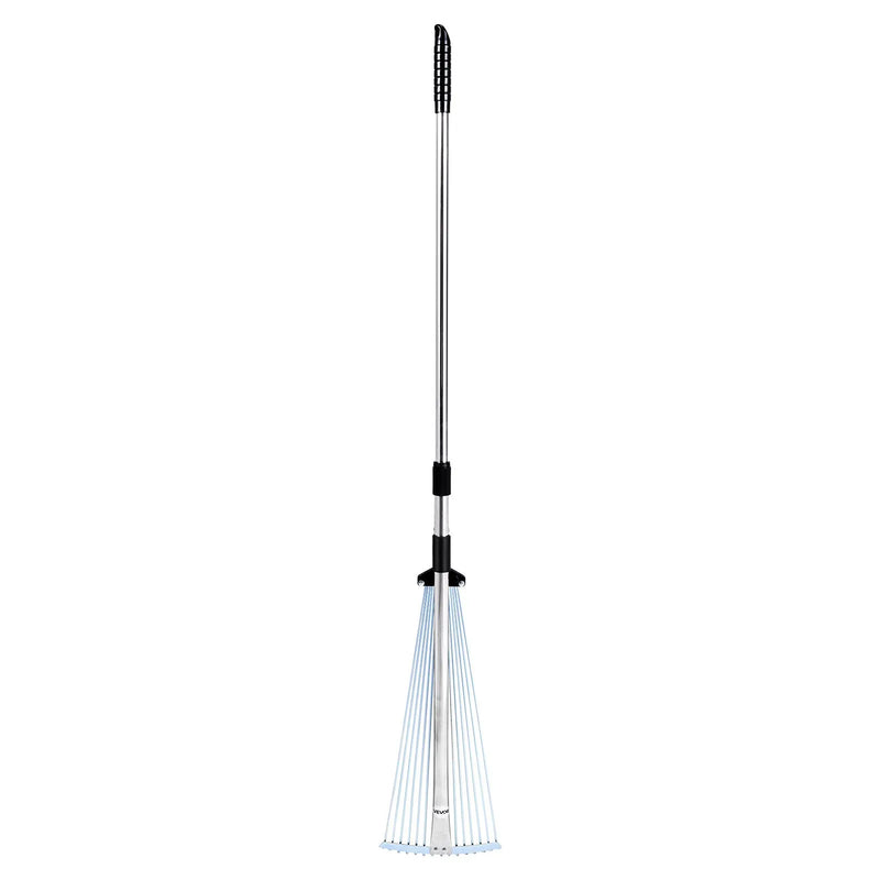 Lapu grābeklis, 15 metāla zobi, regulējams 19-57 cm darba platums, 81,3-160 cm rokturis, nerūsējošais tērauds