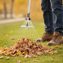 Lapu grābeklis, 15 metāla zobi, regulējams 19-57 cm darba platums, 81,3-160 cm rokturis, nerūsējošais tērauds