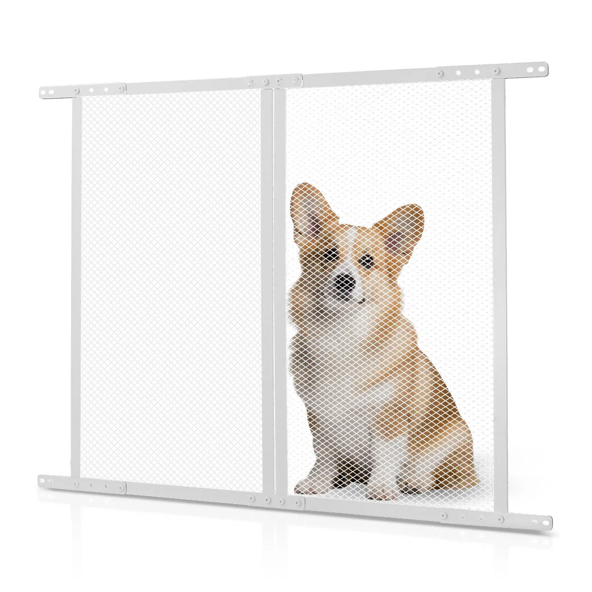 VEVOR Camper Door Screen, 800 × 724 mm, Easy to Install and Remove, Reinforced Breathable Mesh, Aluminium Alloy Entry Door Guard for Pet Protection, White