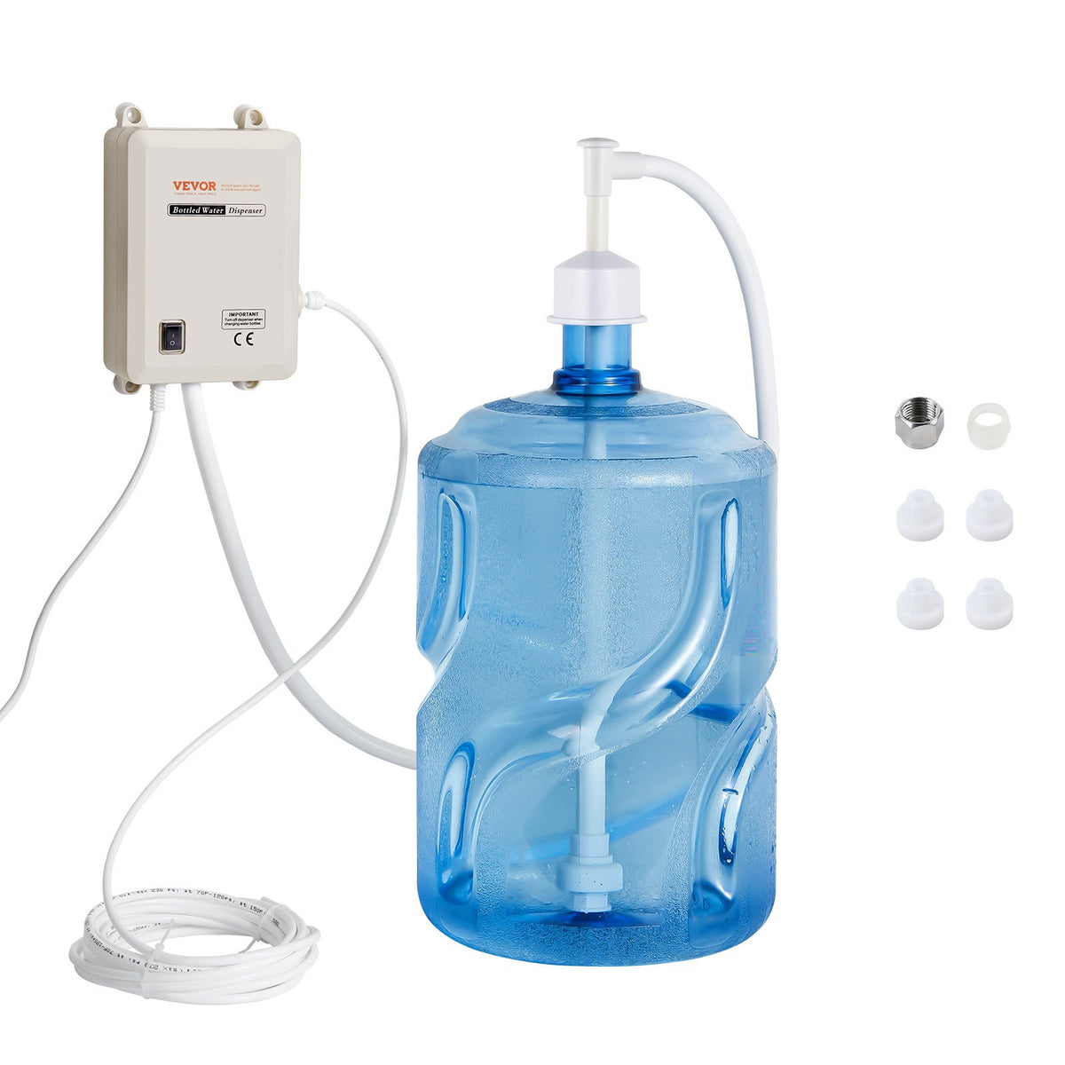 VEVOR Water Dispensing Pump System for Bottles, 3.8 l/min, 2.8 bar, with 6 m PE Tubing