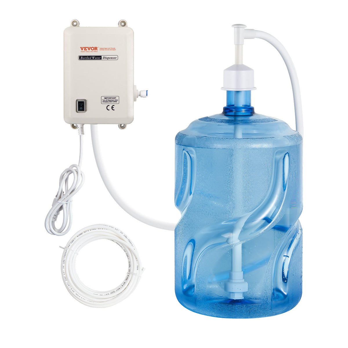 VEVOR Water Dispensing Pump System for Bottles, 3.8 l/min, 2.8 bar, with 6 m PE Tubing