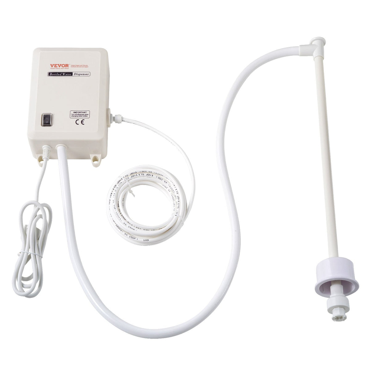 VEVOR Water Dispensing Pump System for Bottles, 3.8 l/min, 2.8 bar, with 6 m PE Tubing