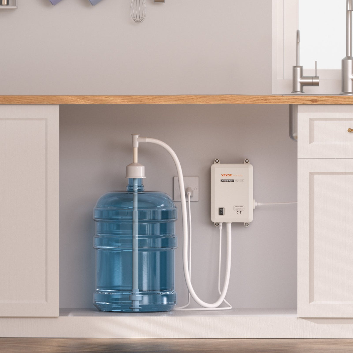 VEVOR Water Dispensing Pump System for Bottles, 3.8 l/min, 2.8 bar, with 6 m PE Tubing