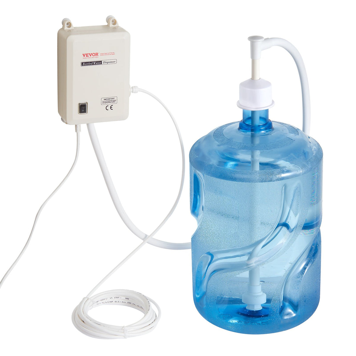 VEVOR Water Dispensing Pump System for Bottles, 3.8 l/min, 2.8 bar, with 6 m PE Tubing