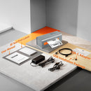 VEVOR termodrukas etiķešu printeris, 203 DPI, 60 gab./min, 4×6 sūtījumu etiķetēm, USB savienojums, automātiska etiķešu atpazīšana, saderīgs ar Windows, macOS, Linux, Amazon, eBay, Etsy, UPS u.c., pelēks