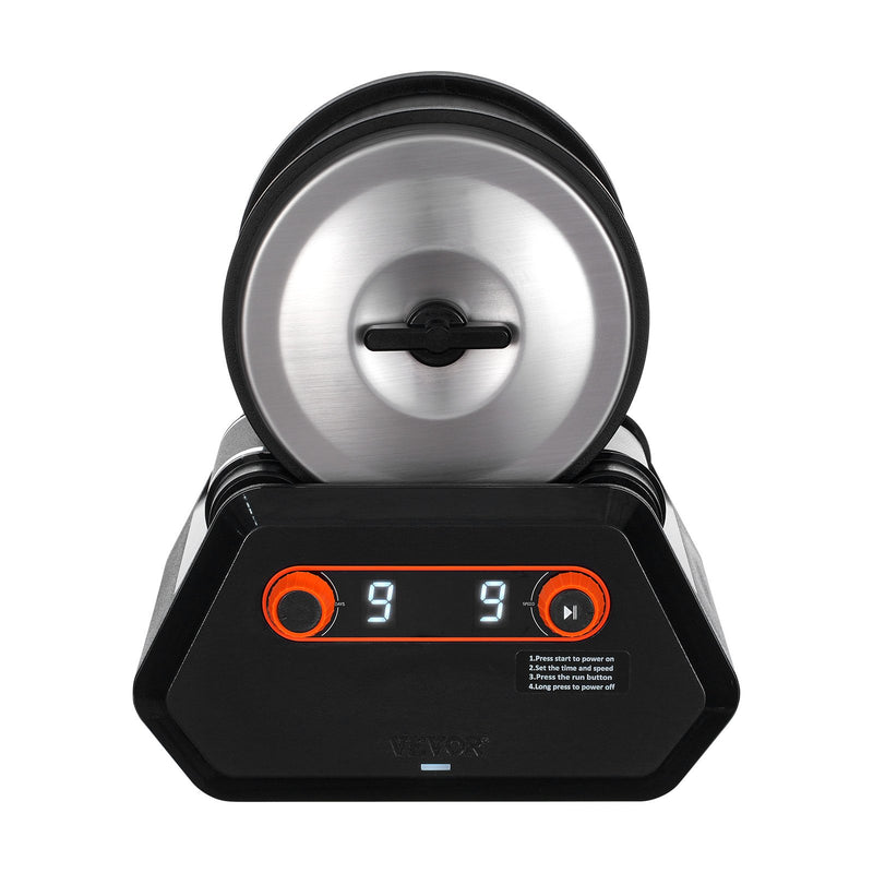 VEVOR 4 kg Akmeņu Tumbleris, 9 Ātrumi, 9 Dienu Taimeris ar Slīpēšanas Smiltīm