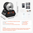 VEVOR 4 kg Akmeņu Tumbleris, 9 Ātrumi, 9 Dienu Taimeris ar Slīpēšanas Smiltīm