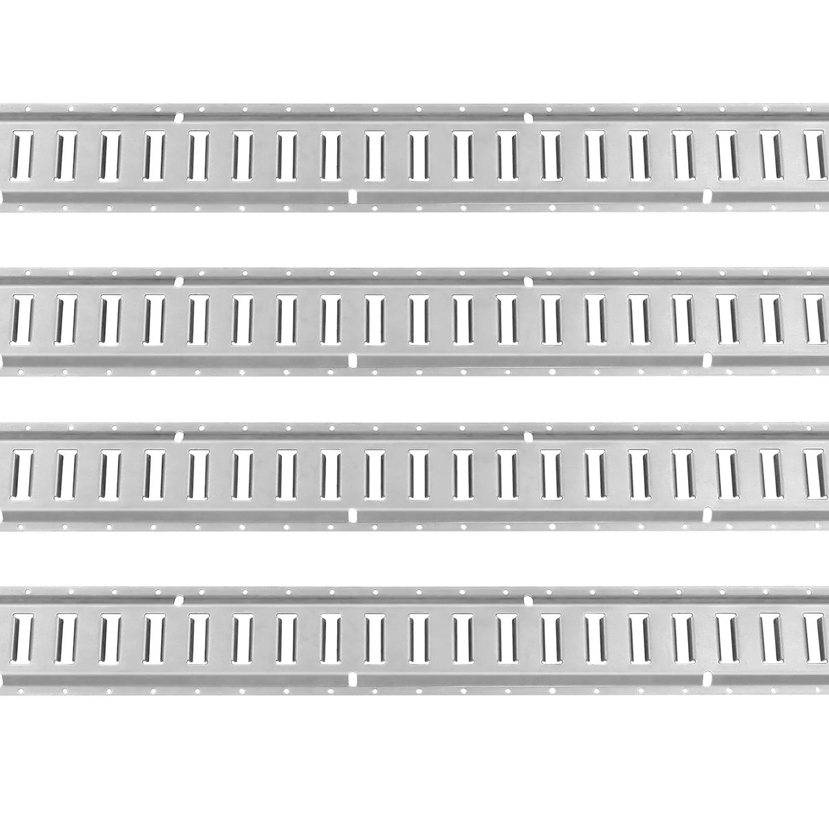 E-track Fastening Kit, 34 pcs, 1.52 m, includes 8 steel rails, 2 single socket anchors, 8 O-rings, 8 D-ring fasteners and 8 end caps, for cargo, motorcycle and bicycle securing