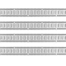 E-sliedes stiprināšanas komplekts, 34 gab., 1,52 m, ietver 8 tērauda sliedes, 2 vienvietīgās ligzdas, 8 O-veida gredzenus, 8 stiprinājumus ar D-veida gredzenu un 8 gala vāciņus, paredzēts kravas, motociklu un velosipēdu nostiprināšanai