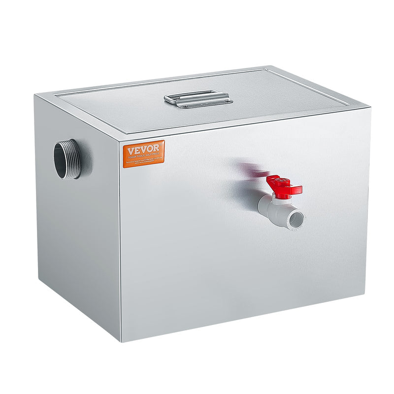 Tirdznieciskais tauku trauks VEVOR, 3,6 kg, nerūsējošā tērauda, ar sānu ieplūdi, 10,6 l/min eļļas un ūdens atdalītājs, piemērots restorāniem, ēdnīcām un mājas virtuvēm