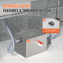 Tirdznieciskais tauku trauks VEVOR, 3,6 kg, nerūsējošā tērauda, ar sānu ieplūdi, 10,6 l/min eļļas un ūdens atdalītājs, piemērots restorāniem, ēdnīcām un mājas virtuvēm