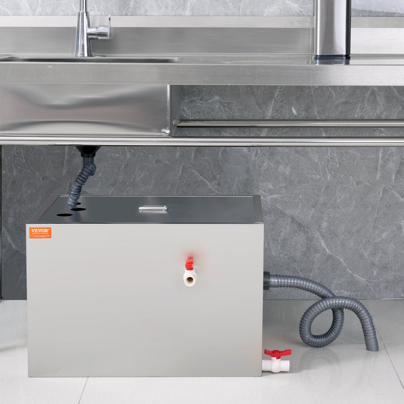 VEVOR nerūsējošā tērauda tauku atdalītājs, 18 kg, 38 l/min, zem izlietnes