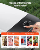 VEVOR automašīnas ledusskapis–saldētava, kompresora dzesētājs DC 12/24 V un AC 100–240 V, temperatūras diapazons −20 °C līdz +20 °C, ar lietotnes vadību, 15 l ietilpība, 60 W pārnēsājams saldētājs kemperiem, kempingam, laivām un makšķerēšanai