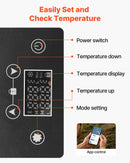 VEVOR automašīnas ledusskapis–saldētava, kompresora dzesētājs DC 12/24 V un AC 100–240 V, temperatūras diapazons −20 °C līdz +20 °C, ar lietotnes vadību, 15 l ietilpība, 60 W pārnēsājams saldētājs kemperiem, kempingam, laivām un makšķerēšanai