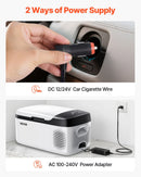 VEVOR automašīnas ledusskapis–saldētava, kompresora dzesētājs DC 12/24 V un AC 100–240 V, temperatūras diapazons −20 °C līdz +20 °C, ar lietotnes vadību, 15 l ietilpība, 60 W pārnēsājams saldētājs kemperiem, kempingam, laivām un makšķerēšanai