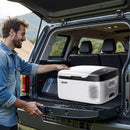VEVOR automašīnas ledusskapis–saldētava, kompresora dzesētājs DC 12/24 V un AC 100–240 V, temperatūras diapazons −20 °C līdz +20 °C, ar lietotnes vadību, 15 l ietilpība, 60 W pārnēsājams saldētājs kemperiem, kempingam, laivām un makšķerēšanai
