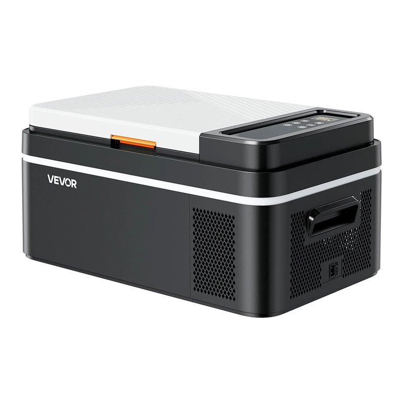 VEVOR automašīnas ledusskapis–saldētava, kompresora dzesētājs DC 12/24 V un AC 100–240 V, temperatūras diapazons −20 °C līdz +20 °C, ar lietotnes vadību, 20 l ietilpība, 60 W pārnēsājams saldētājs kemperiem, kempingam, laivām un makšķerēšanai