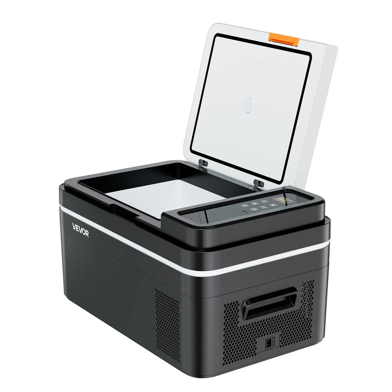 VEVOR automašīnas ledusskapis–saldētava, kompresora dzesētājs DC 12/24 V un AC 100–240 V, temperatūras diapazons −20 °C līdz +20 °C, ar lietotnes vadību, 22 l ietilpība, 45 W pārnēsājams saldētājs kemperiem, kempingam, laivām un makšķerēšanai