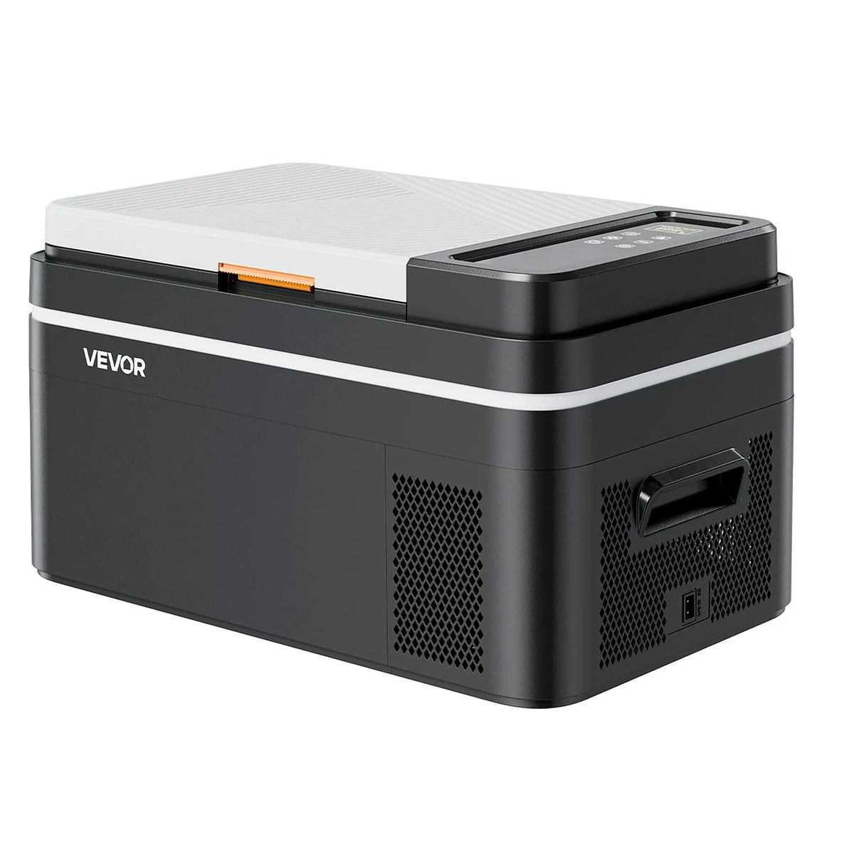 22L VEVOR automašīnas ledusskapis–saldētava, kompresora dzesētājs DC 12/24 V un AC 100–240 V, temperatūras diapazons −20 °C līdz +20 °C, ar lietotnes vadību, 22 l ietilpība, 45 W pārnēsājams saldētājs kemperiem, kempingam, laivām un makšķerēšanai