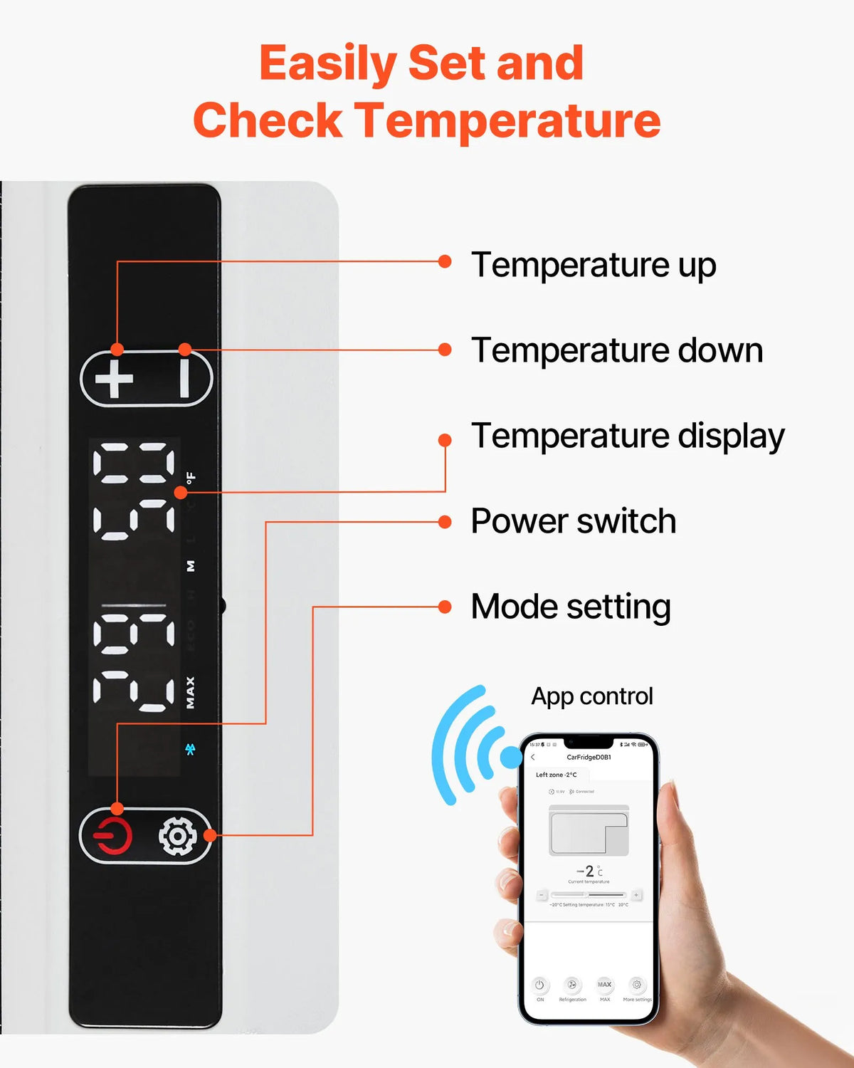 VEVOR 12 V auto ledusskapis 95 l ar divām zonām, portatīvs kompresora dzesētājs ar riteņiem un rokturi, regulējama temperatūra no - 20 °C līdz 20 °C, 12/24 V DC un 100–240 V AC kempingam, ceļošanai un kemperiem - ZEMLETES.LV