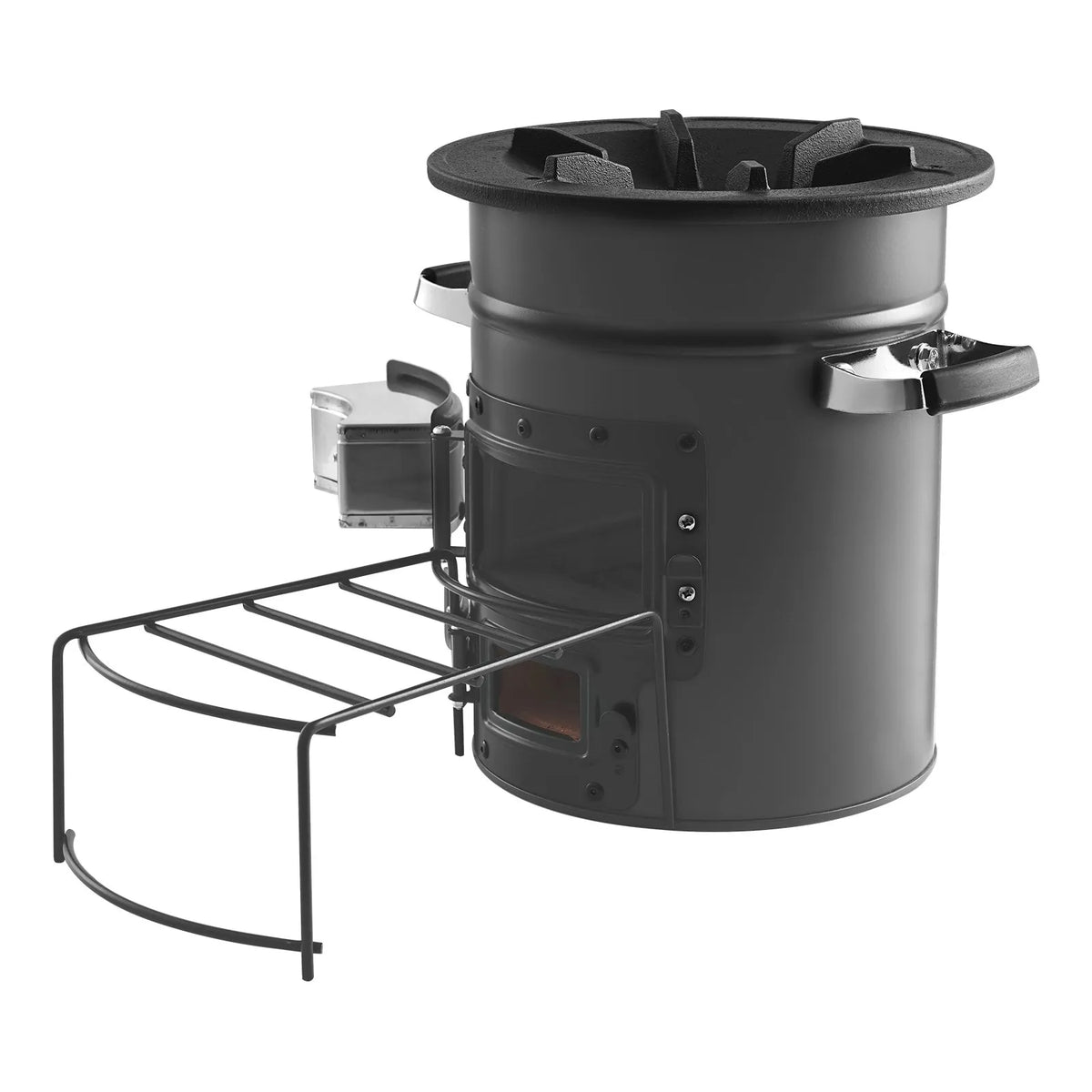 VEVOR Camping Rocket Stove, Portable Wood Burning Stove with Bag, SPCC Steel, Double Doors, Suitable for Twigs, Branches or Charcoal, Outdoor Cooking, Garden and Camping