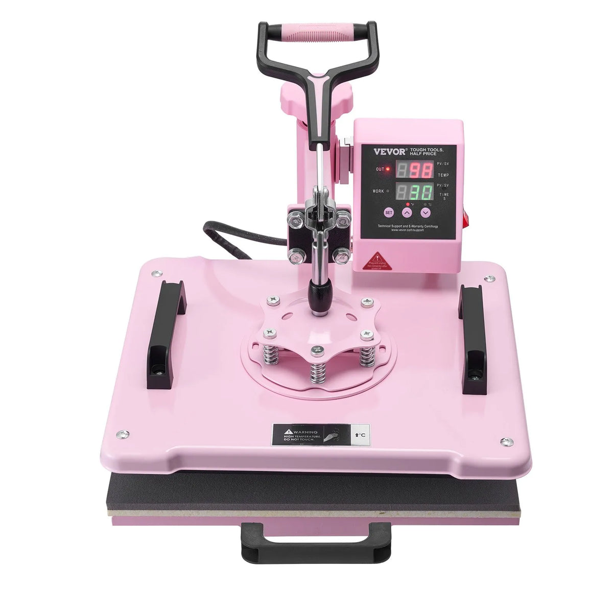 VEVOR termoprese 305 x 381 mm 5 - in - 1 ar 850,5 g termokrūžu presi T - krekliem, rozā - ZEMLETES.LV