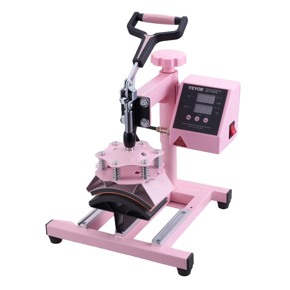 VEVOR termoprese 305 x 381 mm 5 - in - 1 ar 850,5 g termokrūžu presi T - krekliem, rozā - ZEMLETES.LV