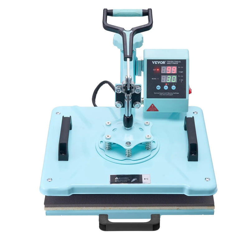 VEVOR 5 vienā termoprese 300 x 380 mm ar 850,5 g termokrūžu presi, 360° pagriežamu T - kreklu presi un digitālu temperatūras vadību T - krekliem, krūzēm, cepurēm un šķīvjiem zaļā krāsā - ZEMLETES.LV