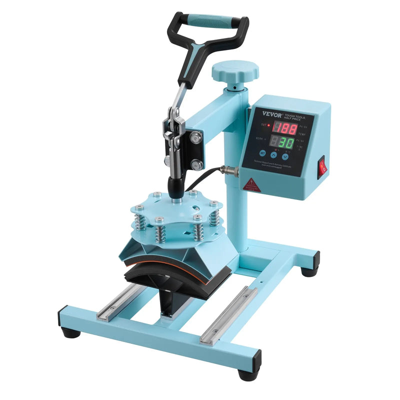 VEVOR 5 vienā termoprese 380 x 380 mm ar 850,5 g termokrūžu presi, 360° pagriežamu T - kreklu presi un digitālu temperatūras vadību T - krekliem, krūzēm, cepurēm un šķīvjiem zaļā krāsā - ZEMLETES.LV