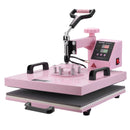 VEVOR termoprese 380 x 380 mm 5 - in - 1 ar 850,5 g termokrūžu presi T - krekliem, rozā - ZEMLETES.LV