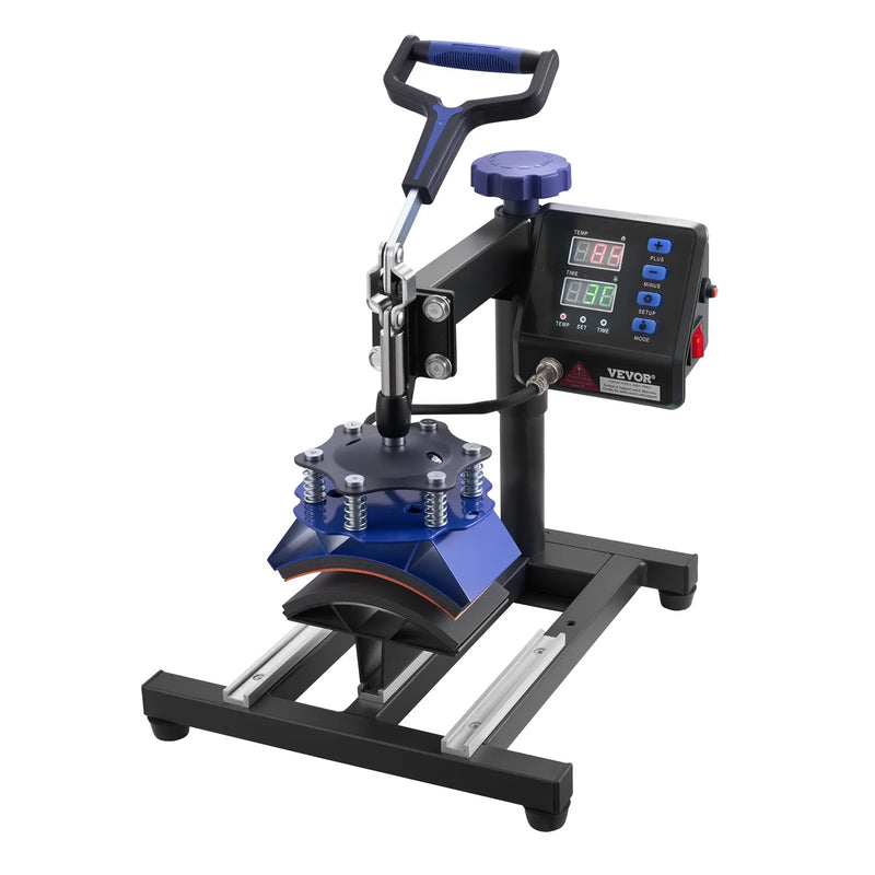 VEVOR 5 vienā termoprese 380 x 380 mm ar 850,5 g termokrūžu presi T - krekliem melnā un zilā krāsā - ZEMLETES.LV