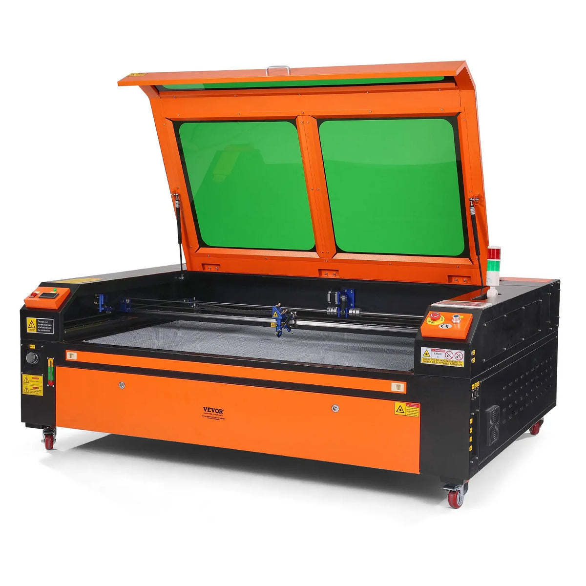 VEVOR 130 W CO₂ Laser Engraving and Cutting Machine 89 × 140 cm, up to 500 mm/s, Dual-Direction Air Assist, LightBurn, CorelDRAW, AutoCAD