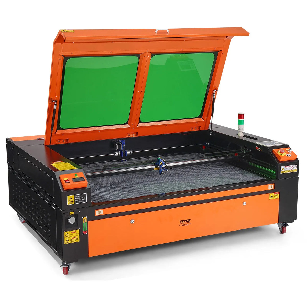 VEVOR 130 W CO₂ Laser Engraving and Cutting Machine 89 × 140 cm, up to 500 mm/s, Dual-Direction Air Assist, LightBurn, CorelDRAW, AutoCAD