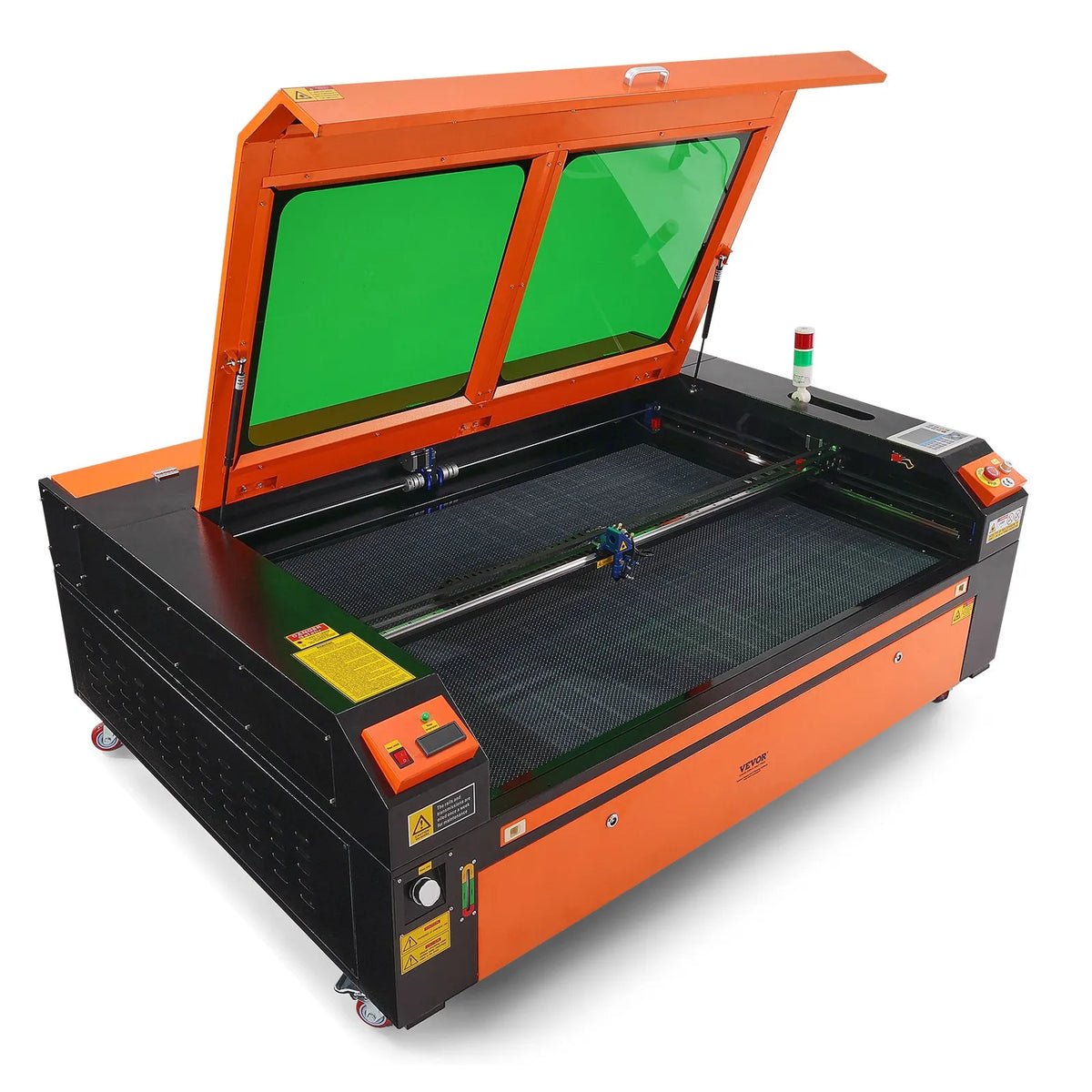 VEVOR 130 W CO₂ Laser Engraving and Cutting Machine 89 × 140 cm, up to 500 mm/s, Dual-Direction Air Assist, LightBurn, CorelDRAW, AutoCAD