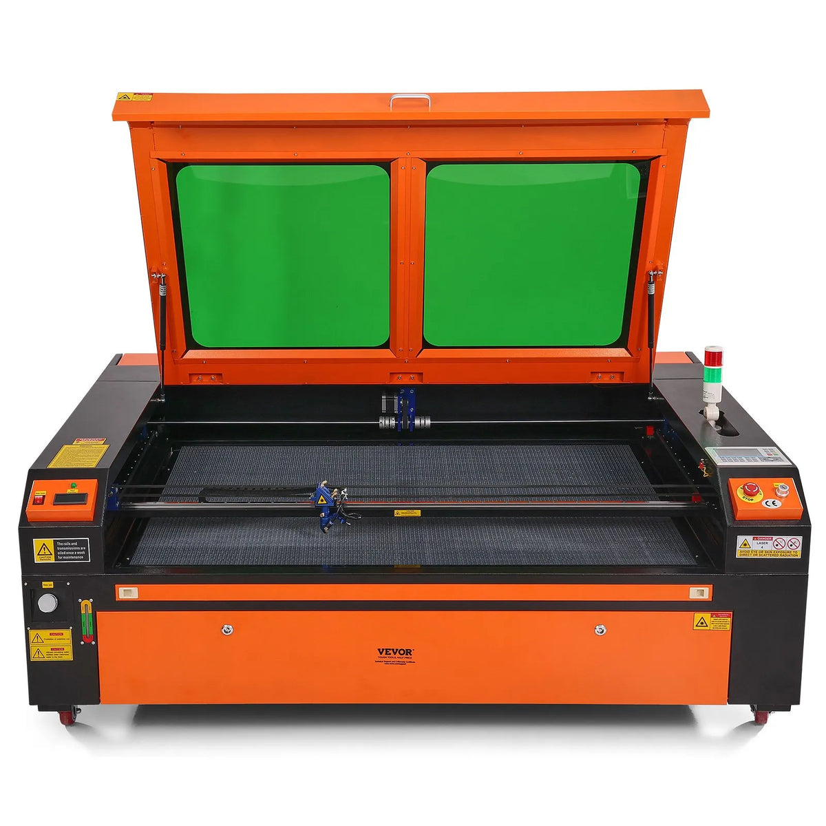 VEVOR 130 W CO₂ Laser Engraving and Cutting Machine 89 × 140 cm, up to 500 mm/s, Dual-Direction Air Assist, LightBurn, CorelDRAW, AutoCAD