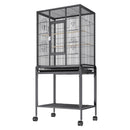 VEVOR 137 cm stāvošs liels putnu būris ar ritenīšiem, oglekļa tērauds