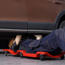 VEVOR 102 cm Mehāniķa Ripojamais Ratiņkrēsls, 158,8 kg, HDPE