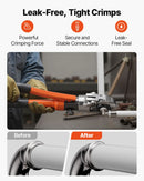 VEVOR hidrauliskais cauruļu presēšanas instruments, daudzfunkcionāls presētājs cauruļu veidgabaliem ar TH16, TH20, TH26, TH32 spīlēm PEX un alumīnija–plastmasas caurulēm, kā arī V12, V15, V18, V22, V28 spīlēm nerūsējošā tērauda caurulēm