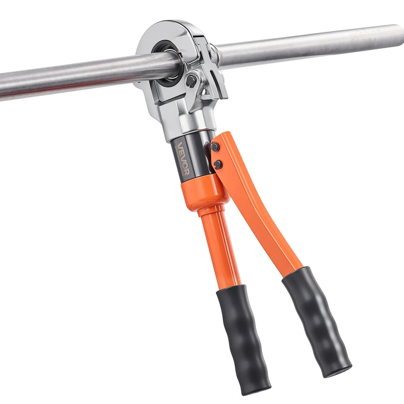 VEVOR hidrauliskais cauruļu presēšanas instruments nerūsējošā tērauda cauruļu veidgabaliem, presēšanas žokļi V12/V15/V18/V22/V28, ar pārnēsāšanas koferi, santehnikas montāžai un remontam