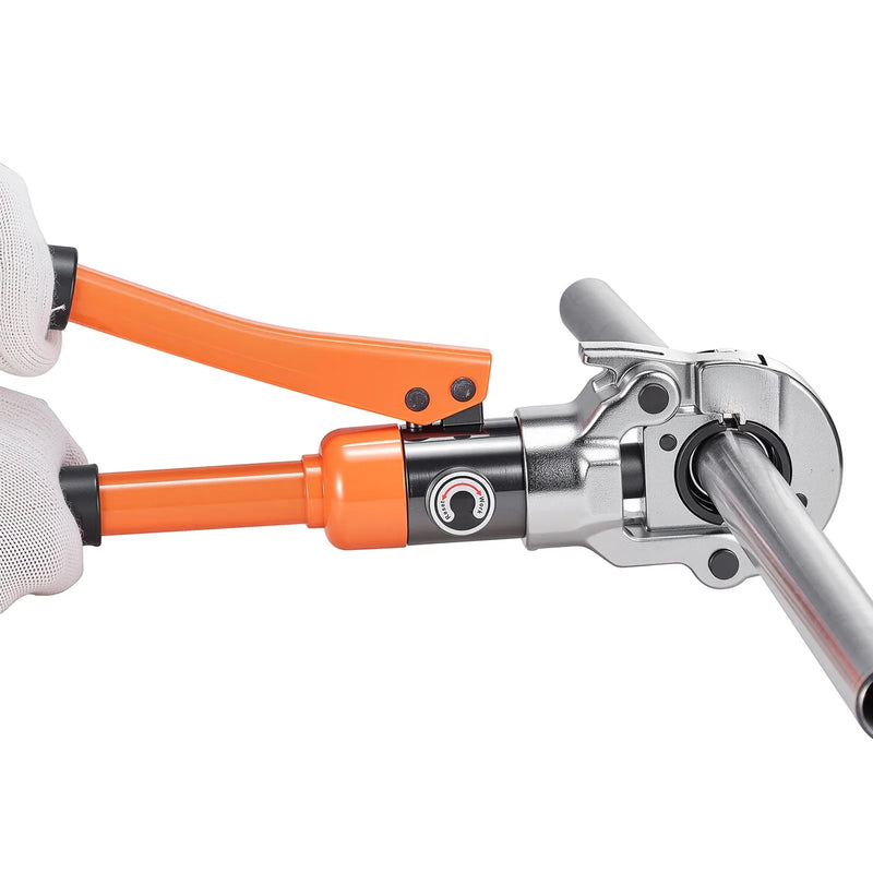 VEVOR hidrauliskais cauruļu presēšanas instruments nerūsējošā tērauda cauruļu veidgabaliem, presēšanas žokļi V12/V15/V18/V22/V28, ar pārnēsāšanas koferi, santehnikas montāžai un remontam