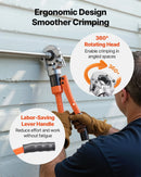 VEVOR hidrauliskais cauruļu presēšanas instruments nerūsējošā tērauda cauruļu veidgabaliem, presēšanas žokļi V12/V15/V18/V22/V28, ar pārnēsāšanas koferi, santehnikas montāžai un remontam