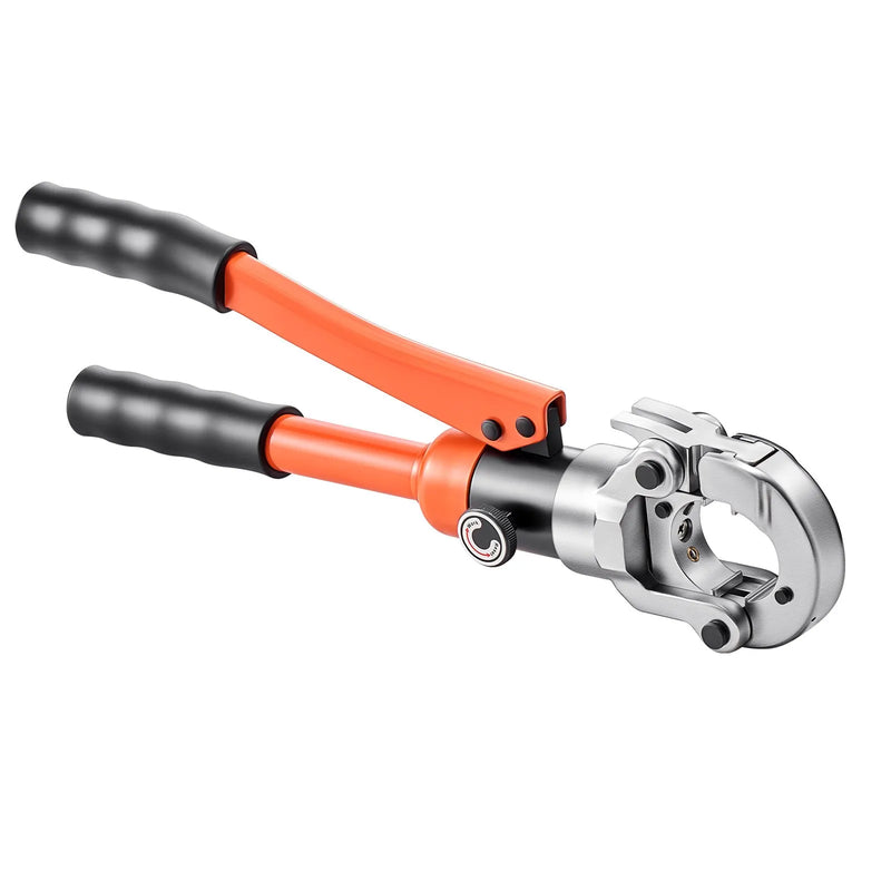 VEVOR hidrauliskais cauruļu presēšanas instruments nerūsējošā tērauda cauruļu veidgabaliem, presēšanas žokļi V12/V15/V18/V22/V28, ar pārnēsāšanas koferi, santehnikas montāžai un remontam